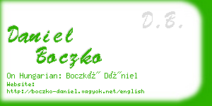 daniel boczko business card